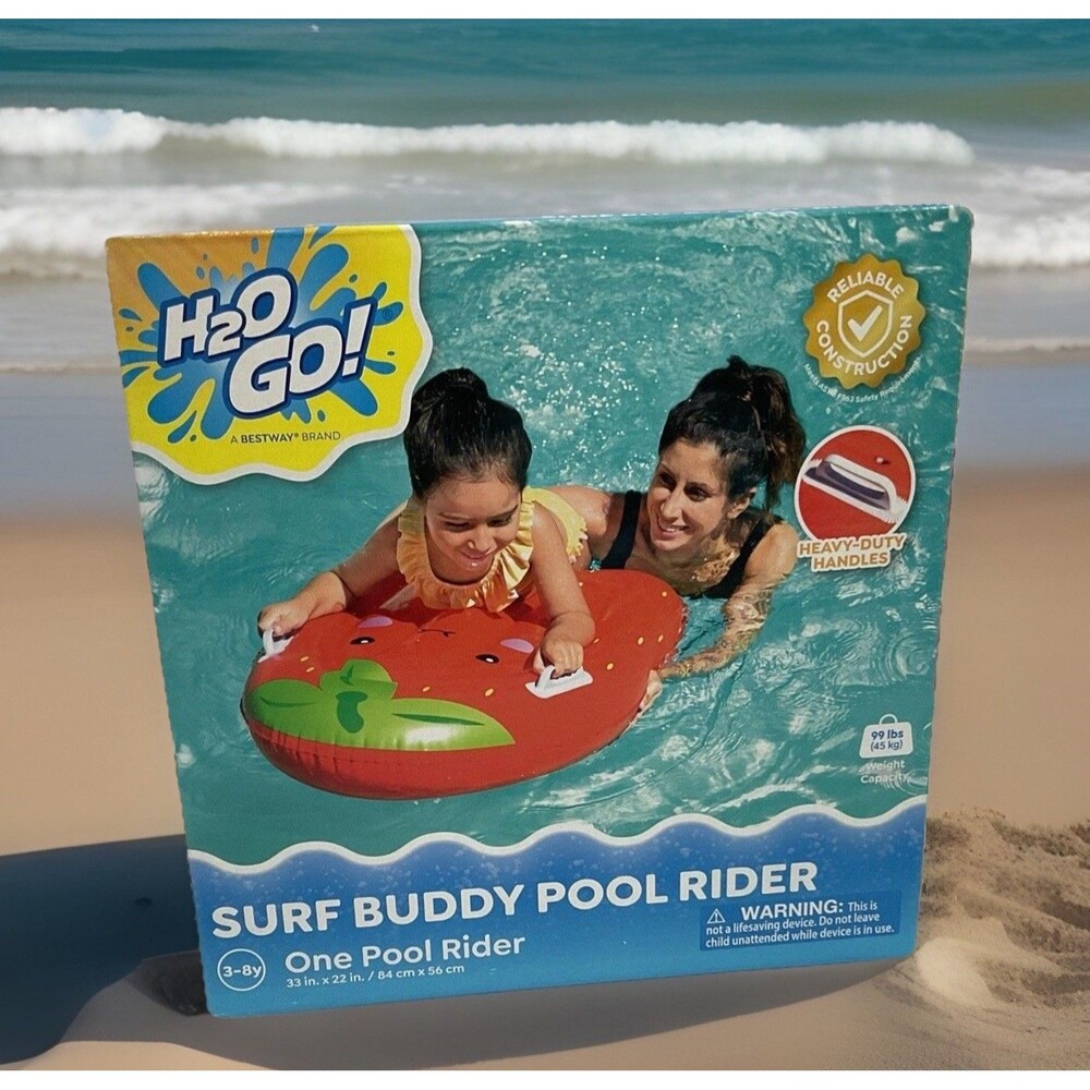 H2O Go Surf Buddy Pool Rider 3-8 Years,33 Inch x 22 Inch, Heavy Duty Handle